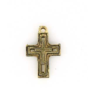 Silhouette Cross Plated Gold Charms-Watchus