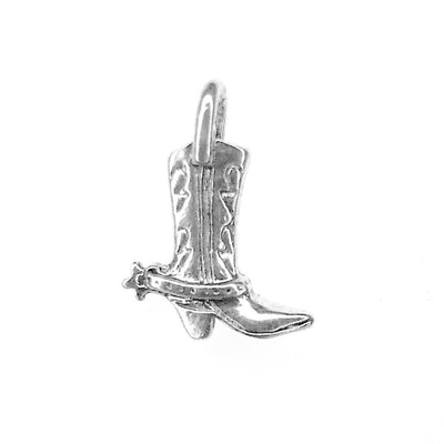 Silver Cowboy Boot Charm-Watchus