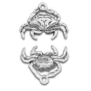 Silver Crab Charm