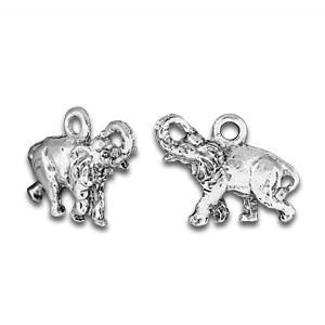 Silver Elephant Charm