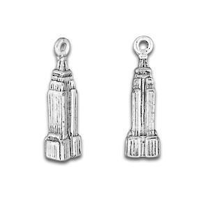 Silver Empire State Building Charm