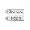 Silver Grandpa Papa 2 Sided Charm-Watchus