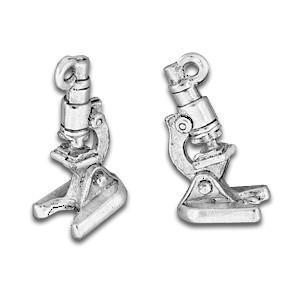 Silver Microscope Hospital Charm