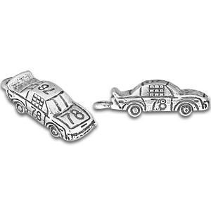 Silver Nascar Charm-Watchus