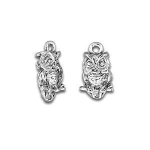 Silver Owl Charm-Watchus