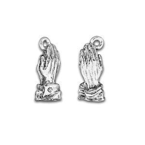 Silver Praying-Hands Charm