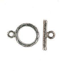 Silver Scalloped Toggle Set-Watchus