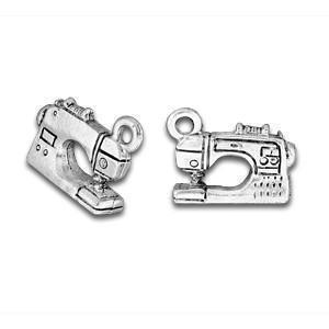 Silver Sewing Machine Charm