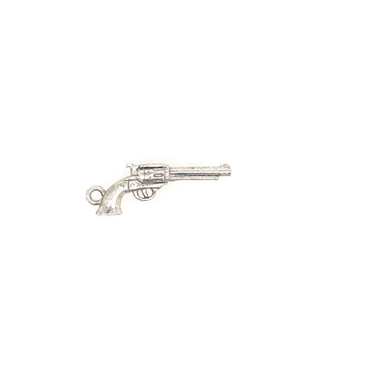 Silver Six Shooter Gun Charm-Watchus