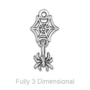 Silver Spider Web Charm-Watchus