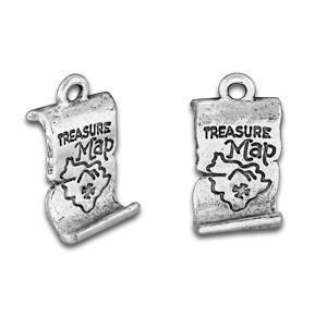 Silver Treasure Map Charm-Watchus