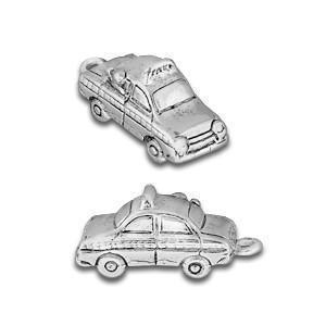 Silver Uber Taxi Charm