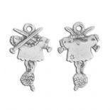 Silver Yarn Sweater Knitting Needle Charm-Watchus
