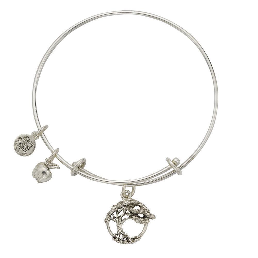 Tree Of Life Apple Charm Bangle Bracelet-Watchus