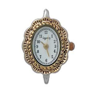 Two Tone Oval Concho Bracelet Watch - Final Sale-Watchus
