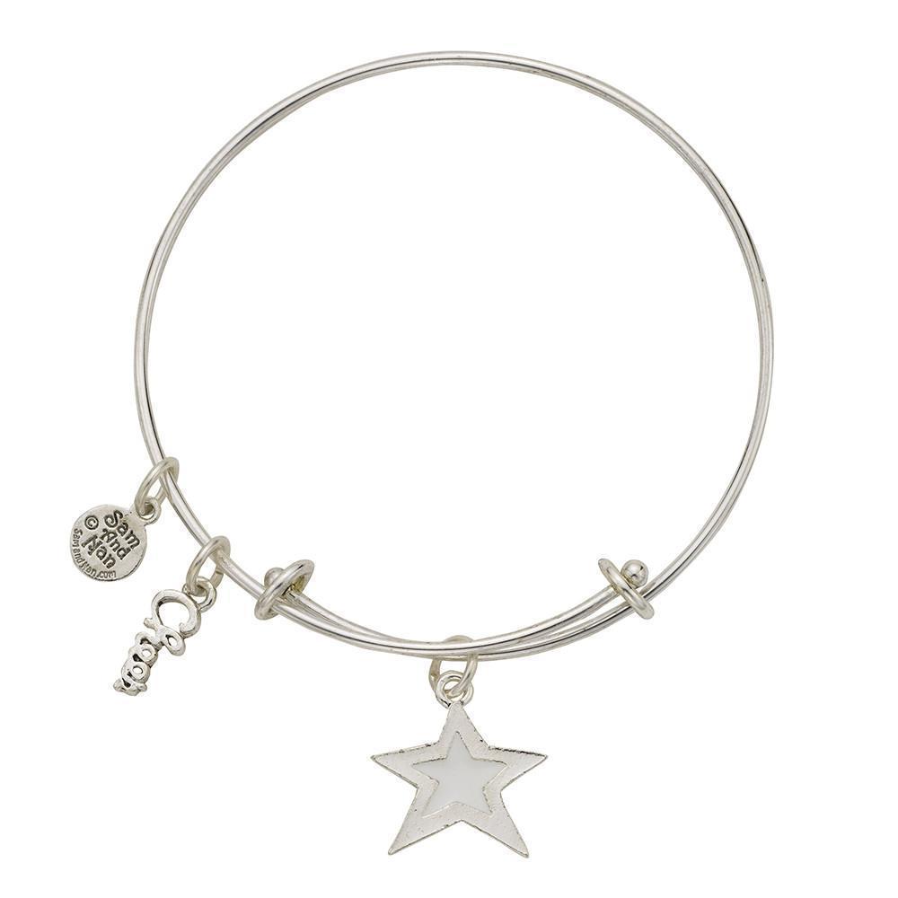 White Star Cheer Bangle Bracelet-Watchus