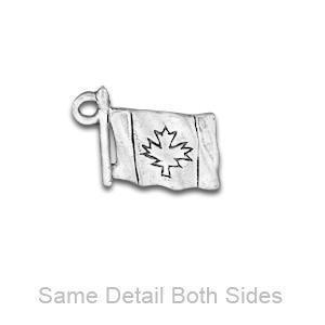 Canadian Flag Silver Charm