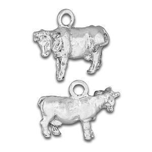 Cow Silver Charm