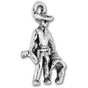Cowboy with Saddle Silver Charm-Watchus