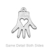 Hand Heart Silver Charm-Watchus