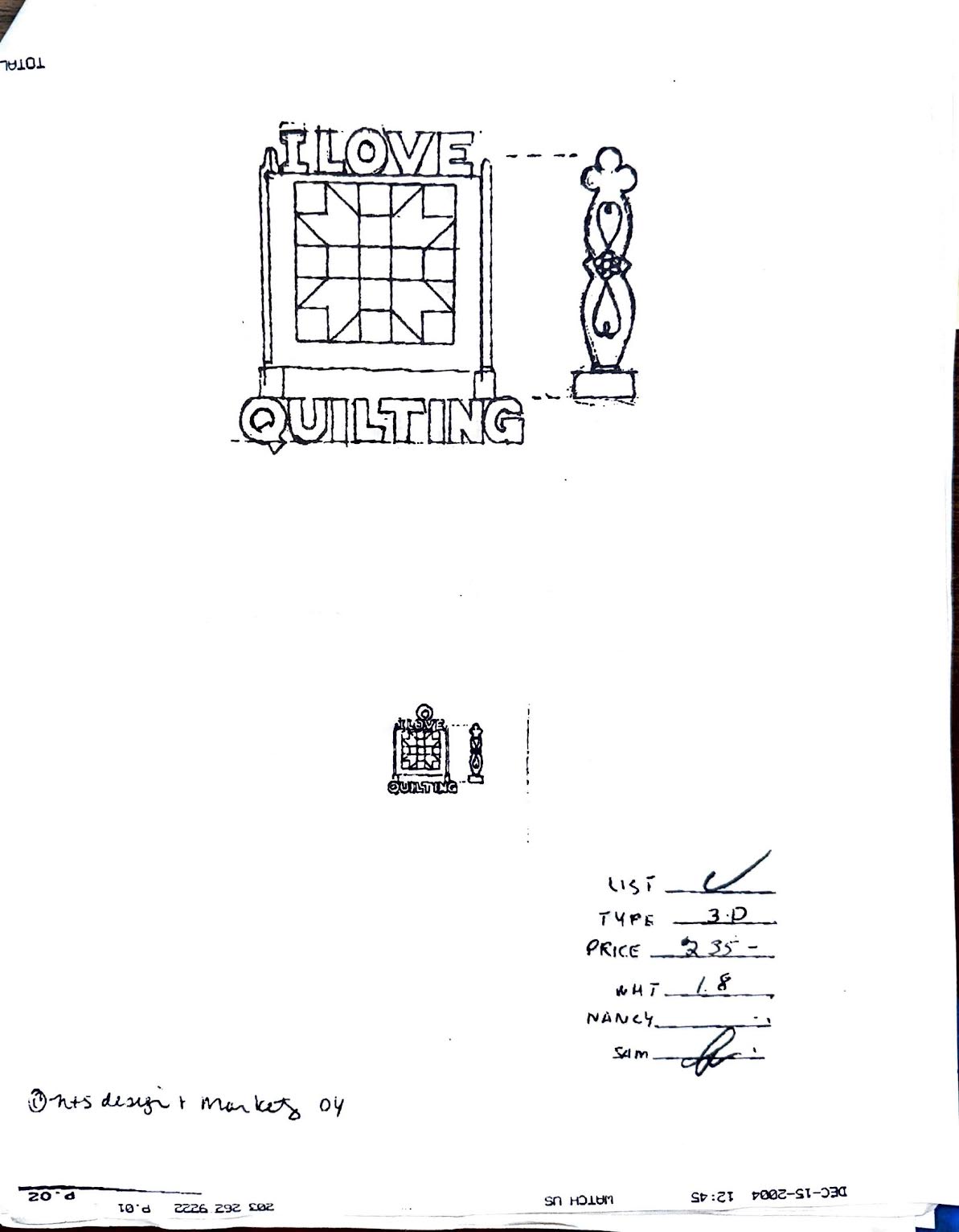 I Love Quilting Craft Silver Charm-Watchus