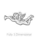 Silver Angel Gabriel Pendant Charm-Watchus