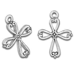 Silver Infinity Cross Charm _ ...-Watchus