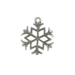 Silver Large Snowflake Charm.