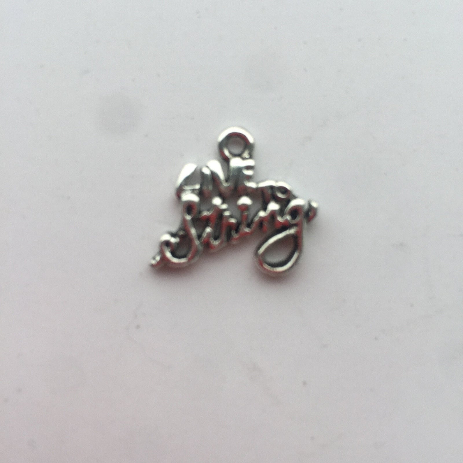 Silver Love to String Charm