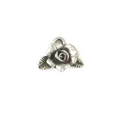 Silver Rose Charm
