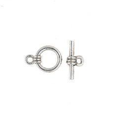 Silver Small Toggle Set Sterling Silver Plated 40 mils - Sold by the piece-Watchus
