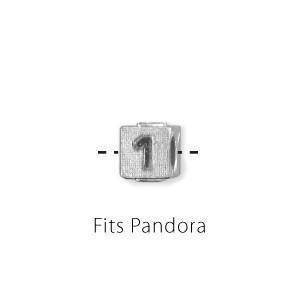 1 Number Bead - Fits Pandora Bracelets