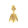 12 pieces - 24 Karat Gold Plated Corkscrew Charm-Watchus