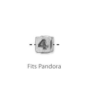 4 Number Bead - Fits Pandora Bracelets