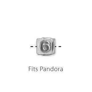 6 Number Bead - Fits Pandora Bracelets