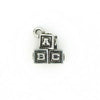ABC Blocks Sterling Silver Plated Charms - C289S-Watchus