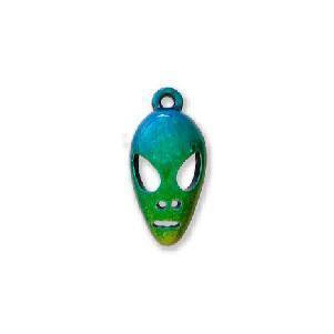 Alien Titanium Painted Finish Charm