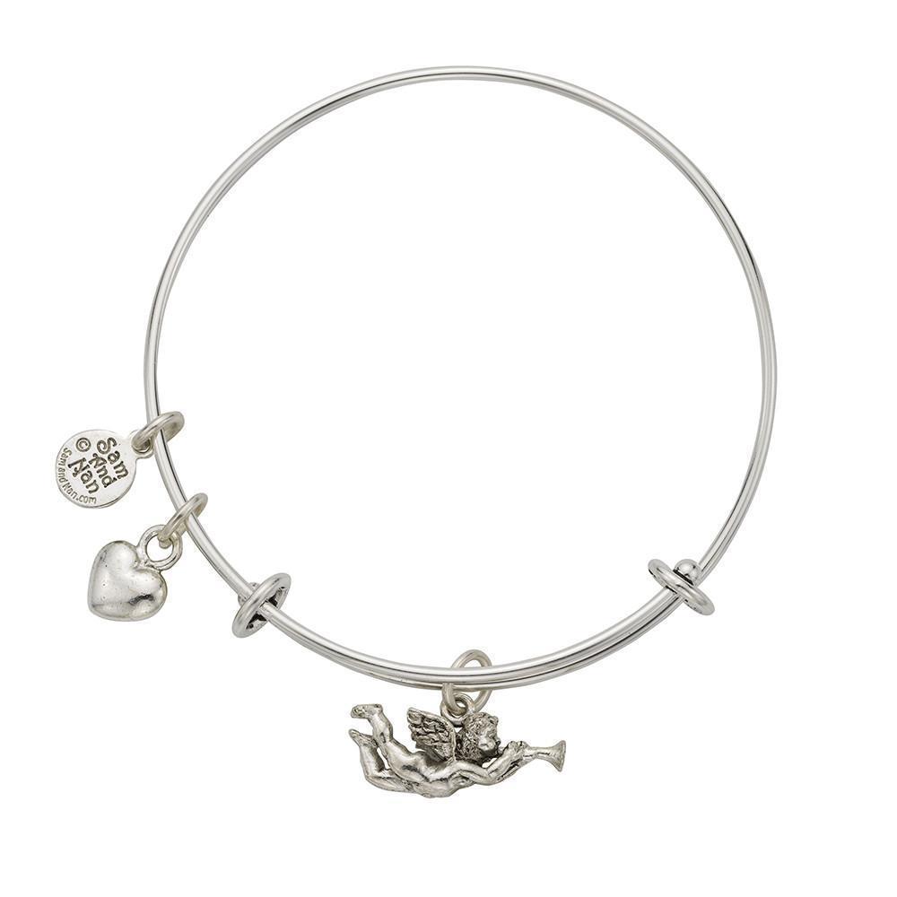 Angel Gabriel Charm Bangle Bracelet