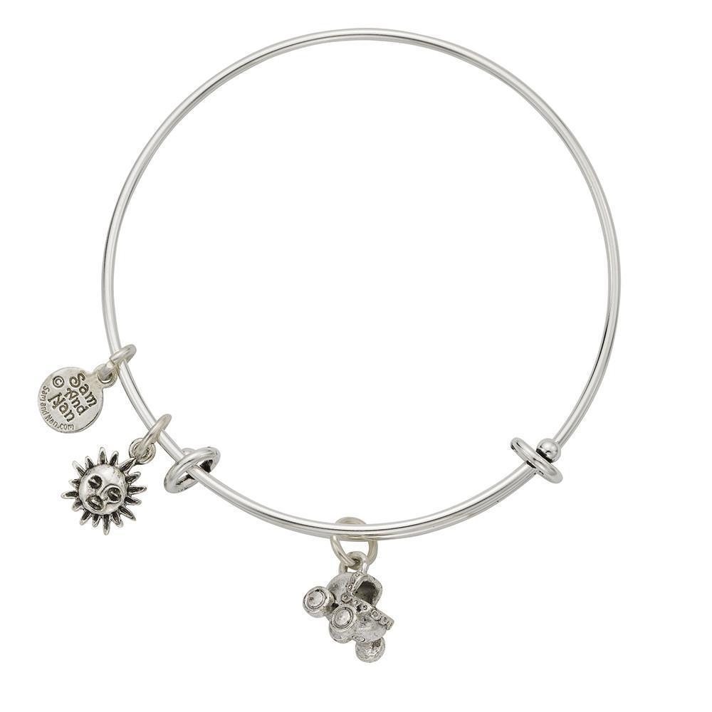 Bassinet Sun Charm Bangle Bracelet-Watchus