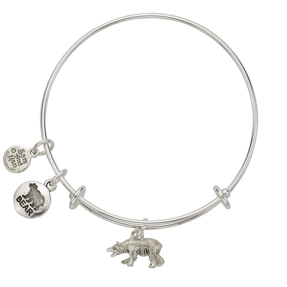 Bear Charm Bangle Bracelet-Watchus