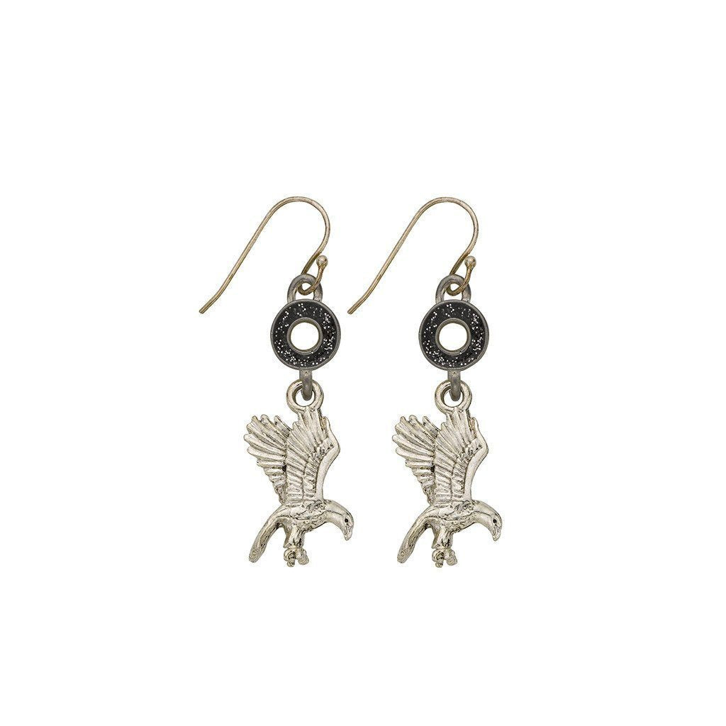 Black Flying Eagle Earrings