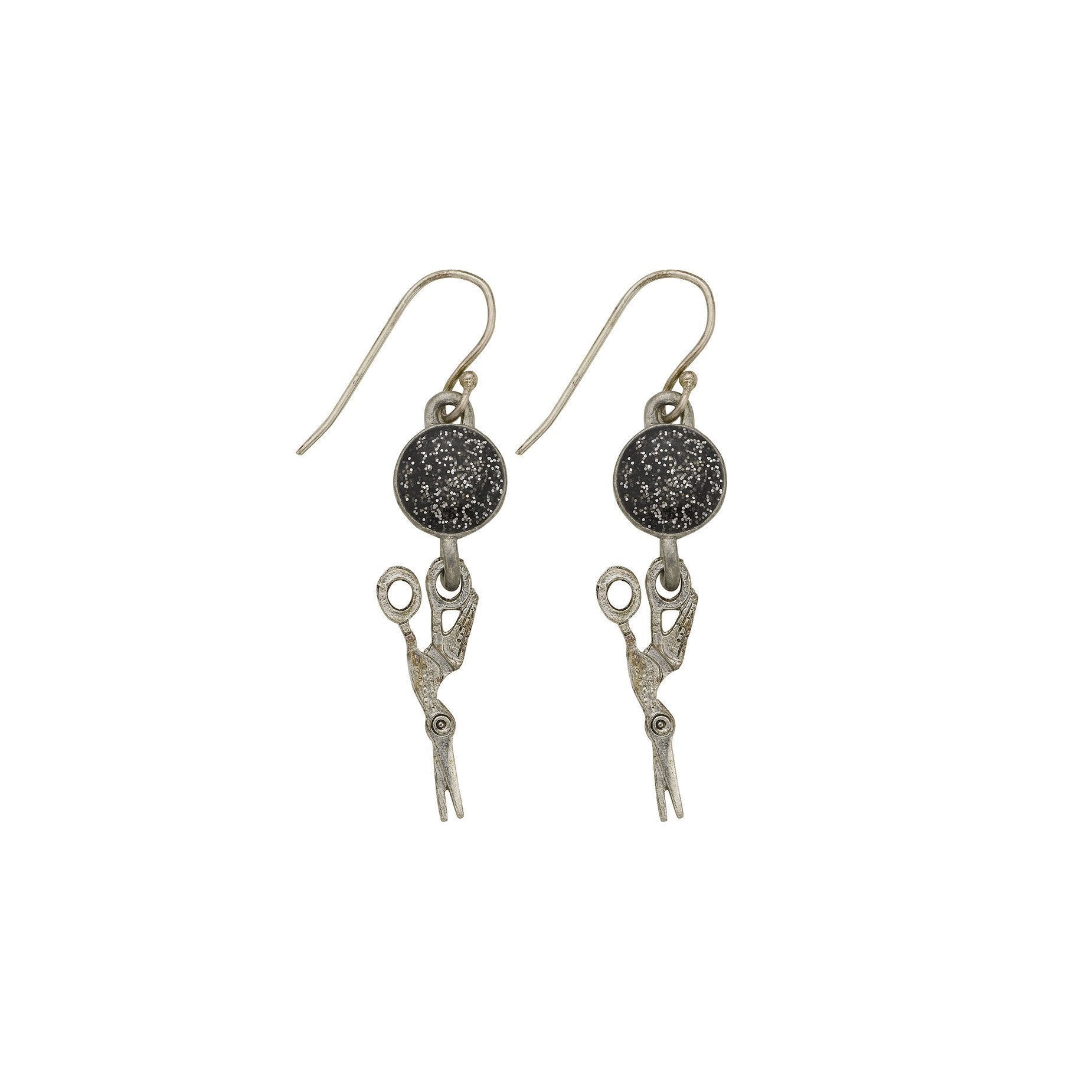 Black Stork Earrings-Watchus