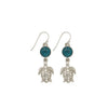 Blue Sea Turtle Earrings-Watchus