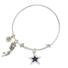 Blue Star Cheerleader Bangle Bracelet-Watchus