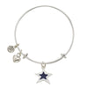 Blue Star Puff Heart Bangle Bracelet-Watchus