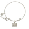 Book Pencil Charm Bangle Bracelet-Watchus