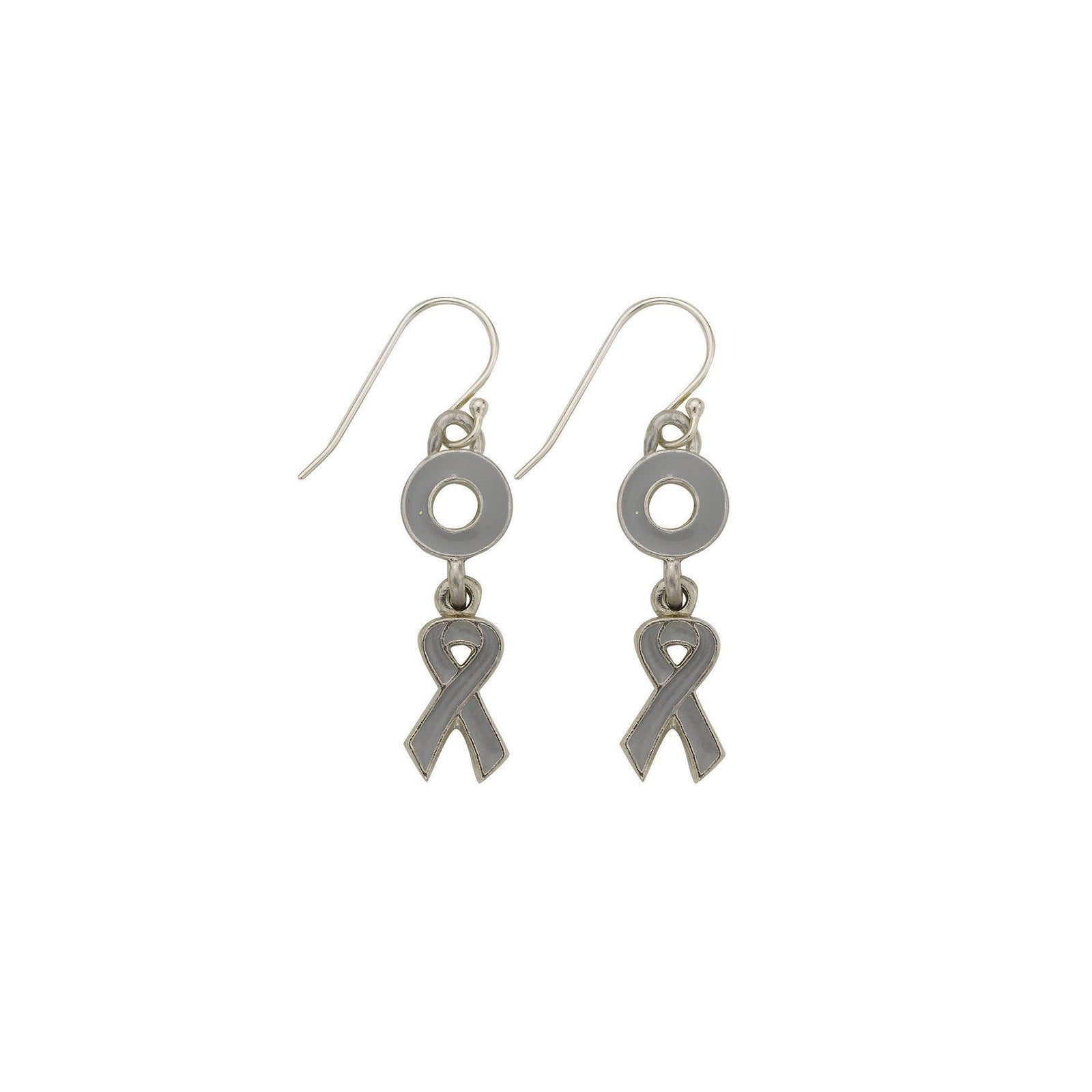 Brain Cancer Earrings Grey-Watchus