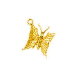 Butterfly Gold Plated Pewter Charms - C150G