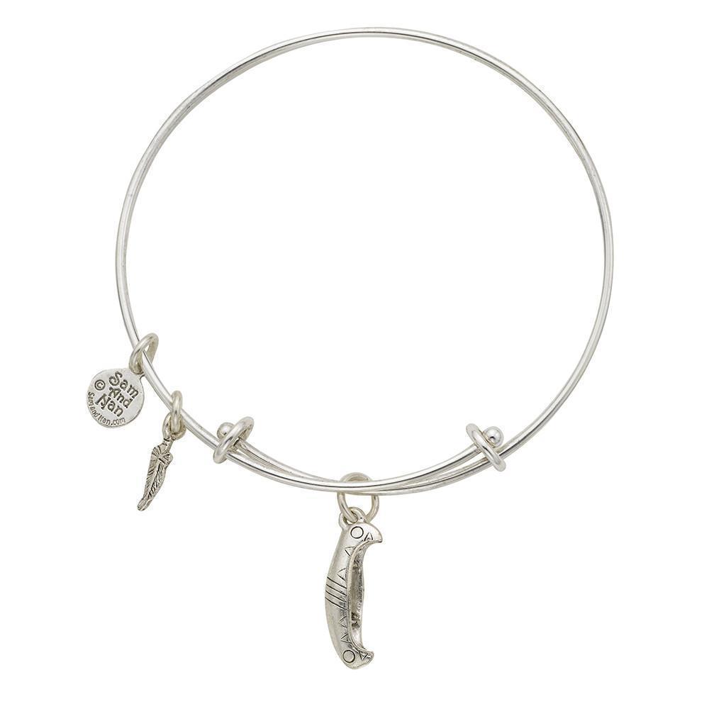 Canoe Charm Bangle Bracelet-Watchus
