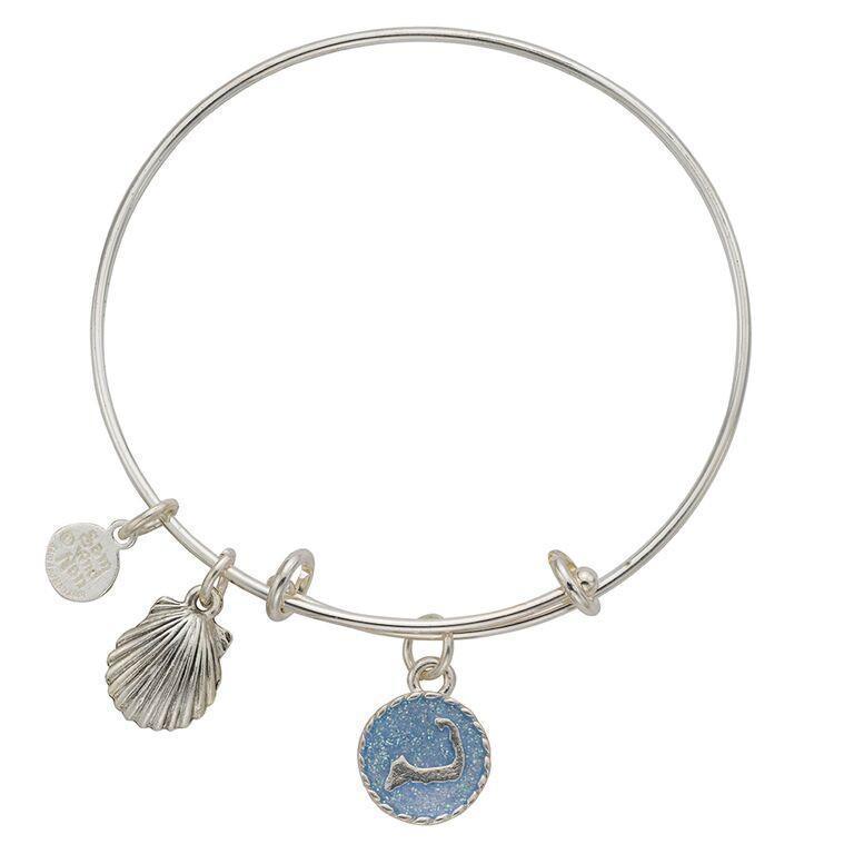 Cape Cod Scallop Shell Bangle Bracelet-Watchus